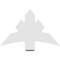 Ekena Millwork Davenport Architectural Grade PVC Gable Bracket, 36"W x 22 1/2"H x 2"D x 6"F, 15/12 Pitch GBP036X23X0206DAV00 - alternate 2